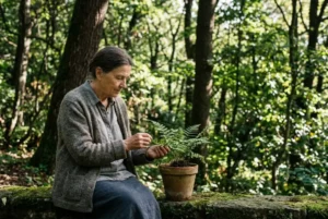 Persona contemplando la naturaleza para reflexionar sobre la soledad y la conexión espiritual con la vida.